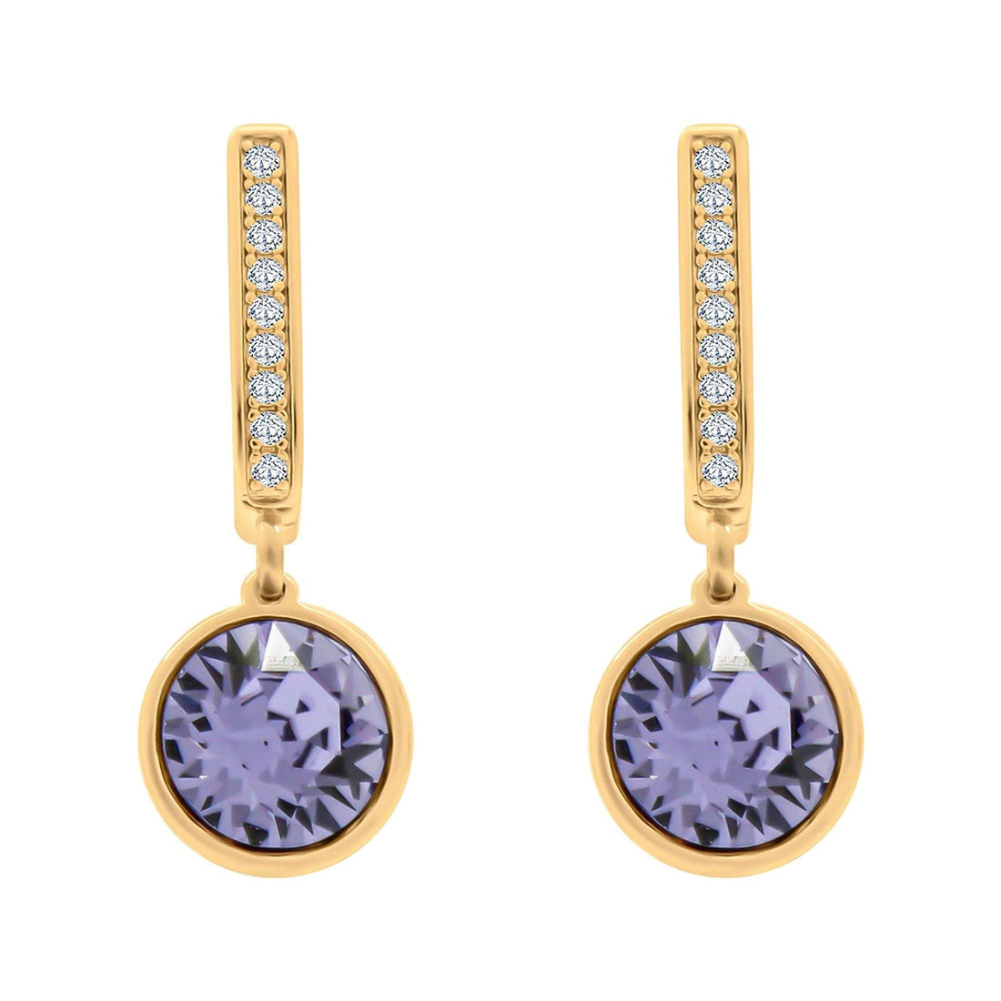 Zeltīti Swarovski auskari