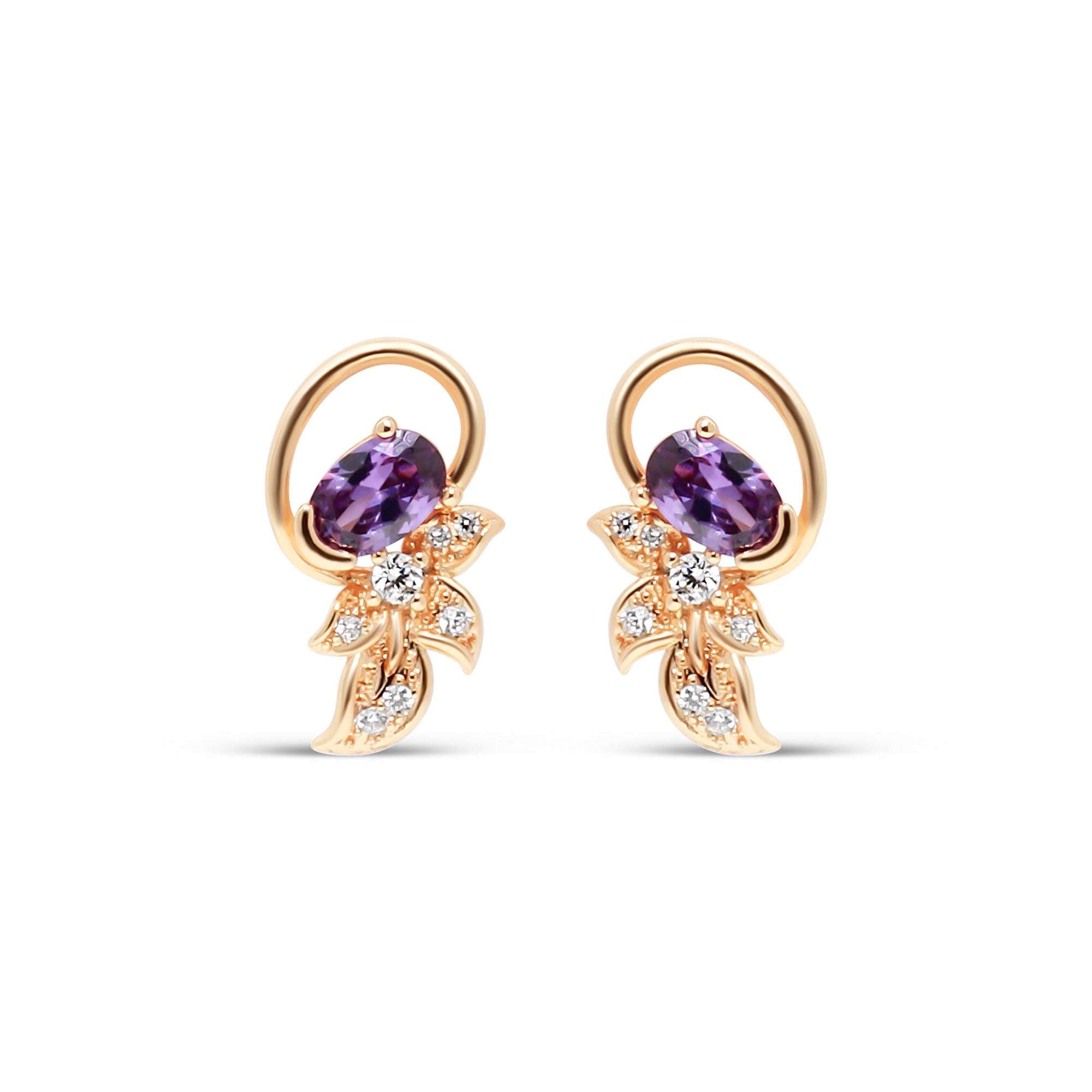 Nagliņas ar violetu cirkonu