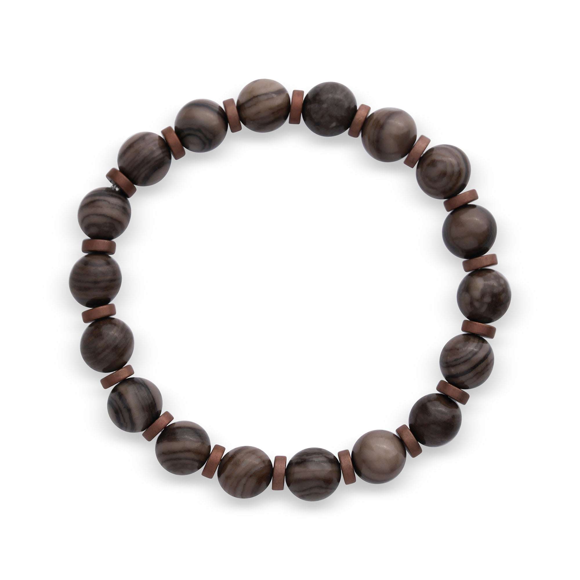 Rokassprādze no brūni pelēka jaspisa