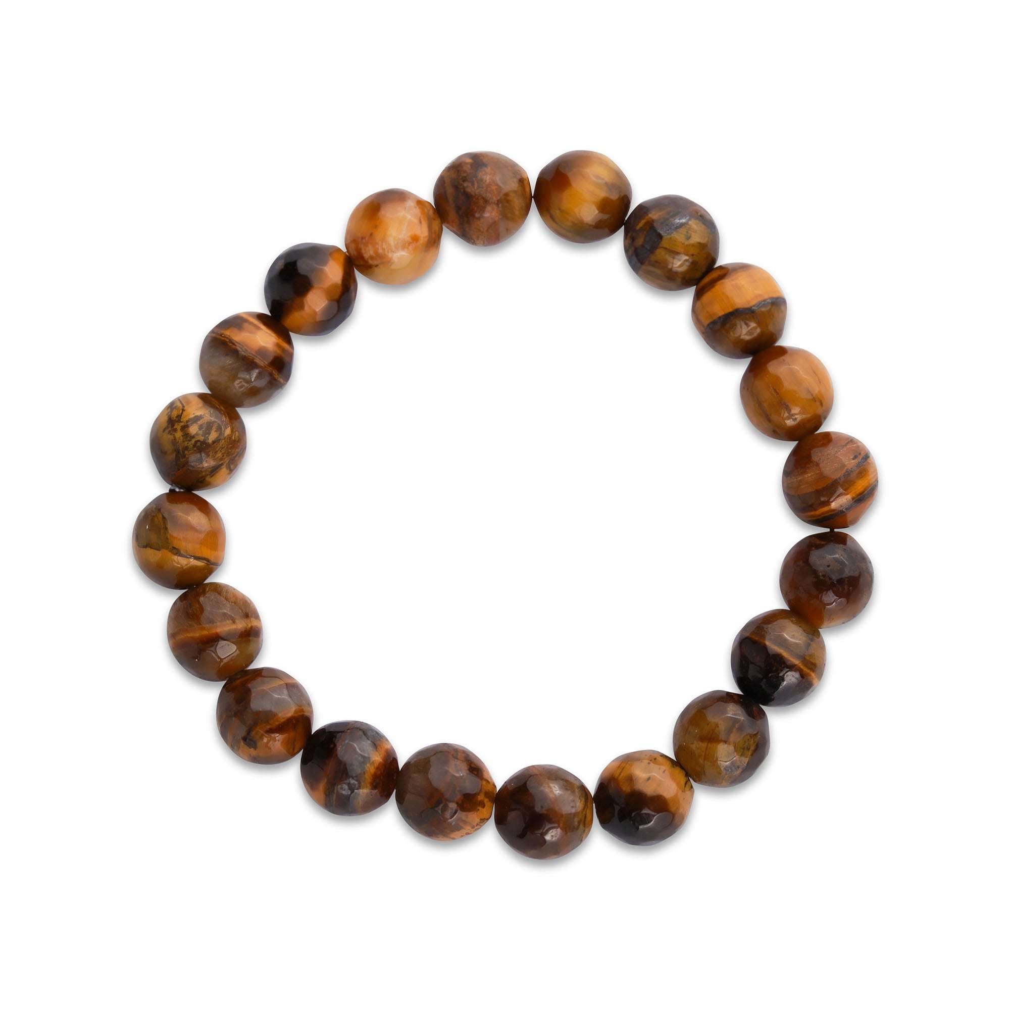 Fasetēta tīģeracs rokassprādze ar zeltaini brūniem toņiem