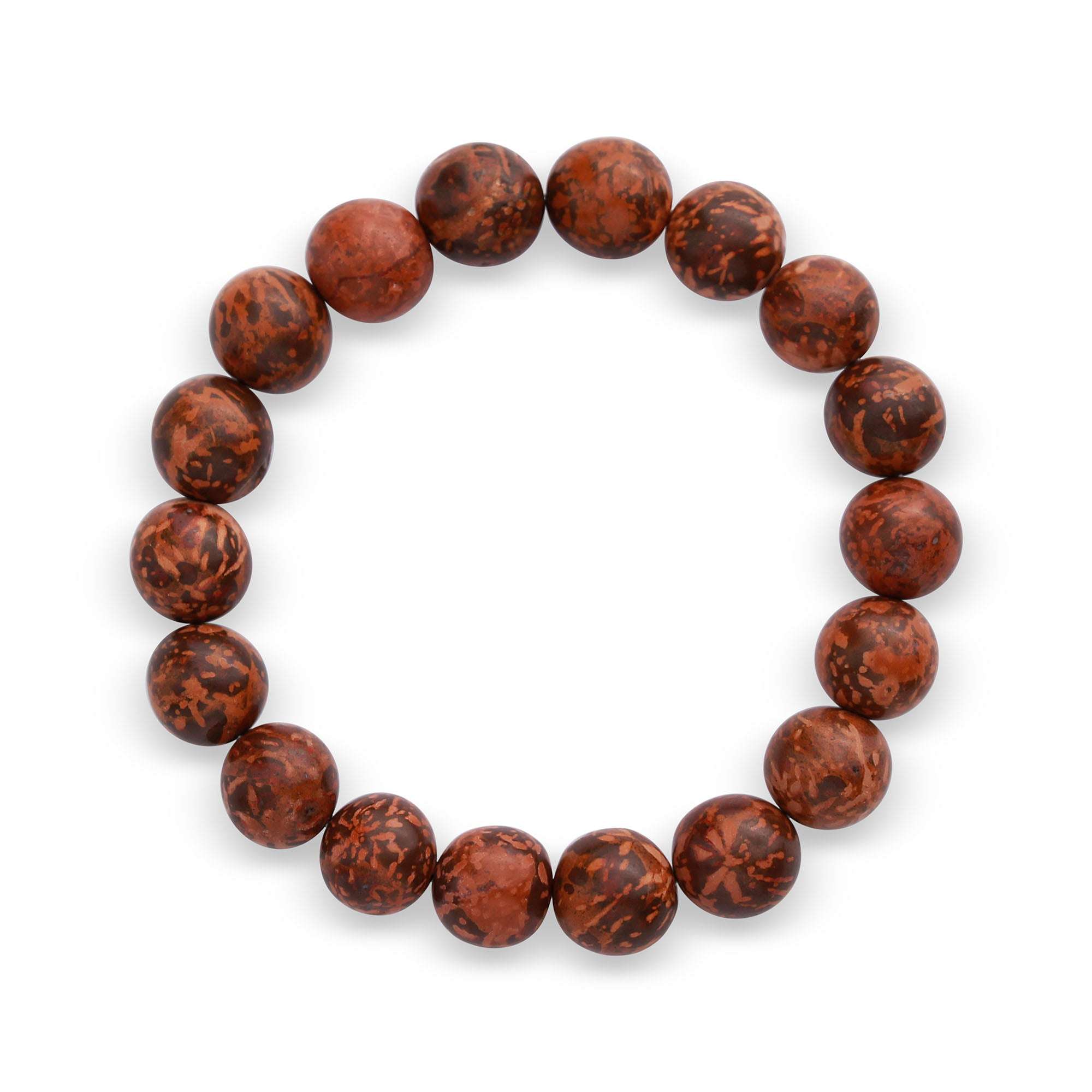 Rokassprādze no dabīga krizantēmas akmens ar unikālu rakstu