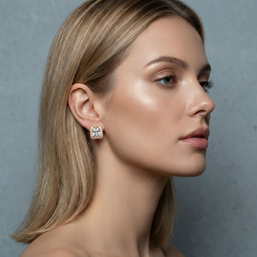 Grezni kvadrātveida auskari