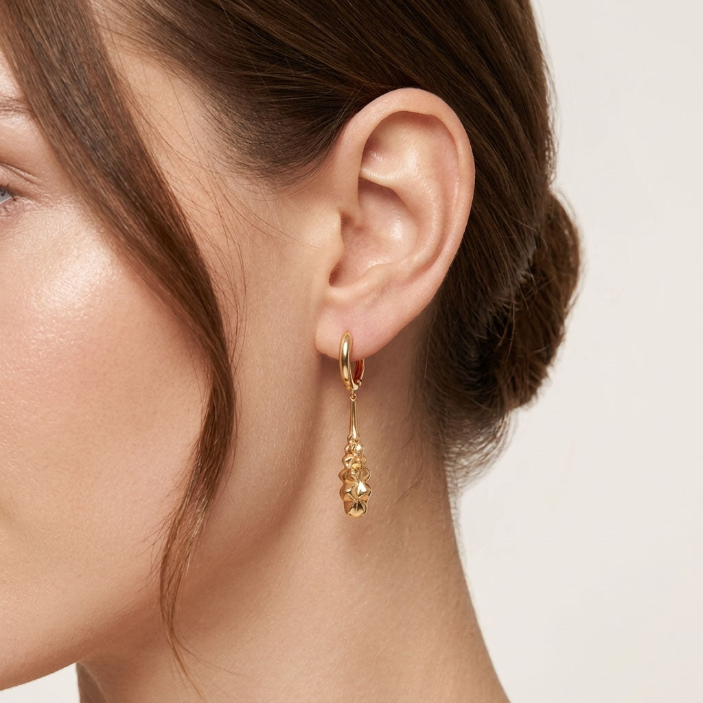 Оригинальные женские серьги без камней