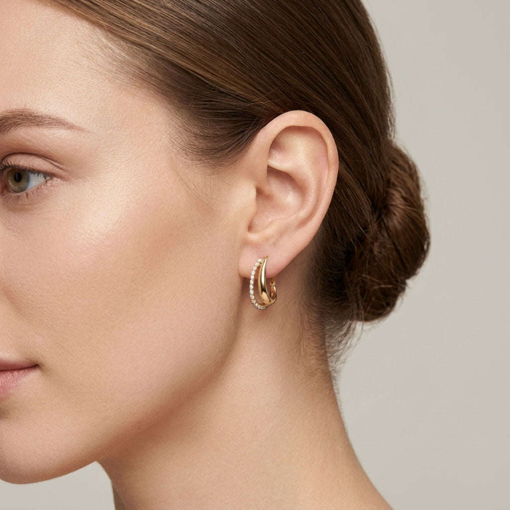 Классические женские серьги 17 мм