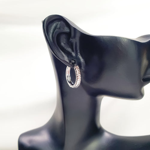 Sieviešu Kongo stila auskari ar drošu angļu aizdari bez akmeņiem