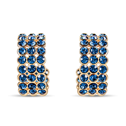 Grezni auskari no medicīniskā zelta ar 18K pārklājumu un Swarovski kristāliem