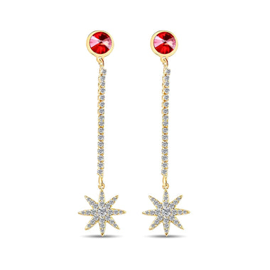 Apzeltīti Swarovski auskari