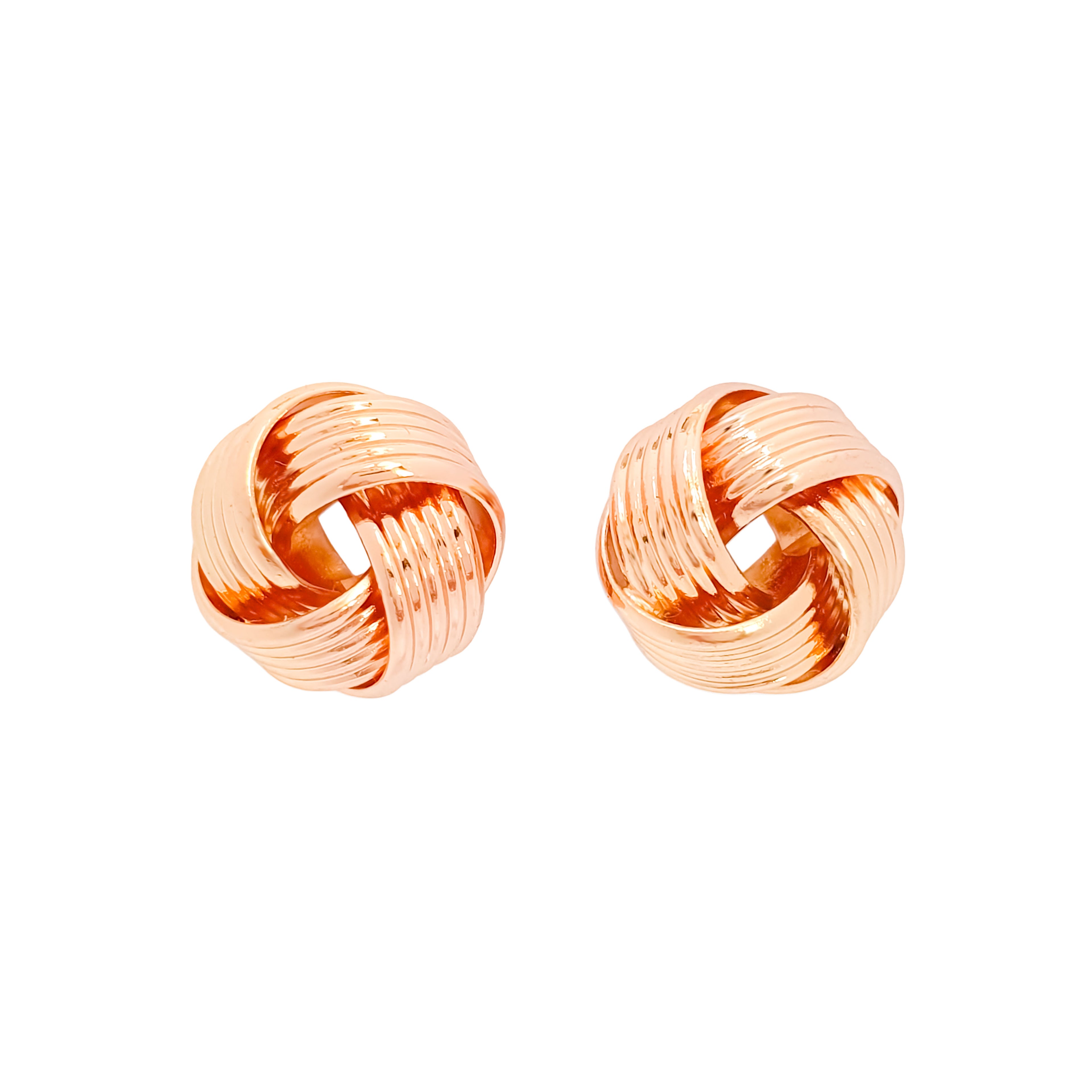 Zelta krāsas auskari nagliņas mezgla formā