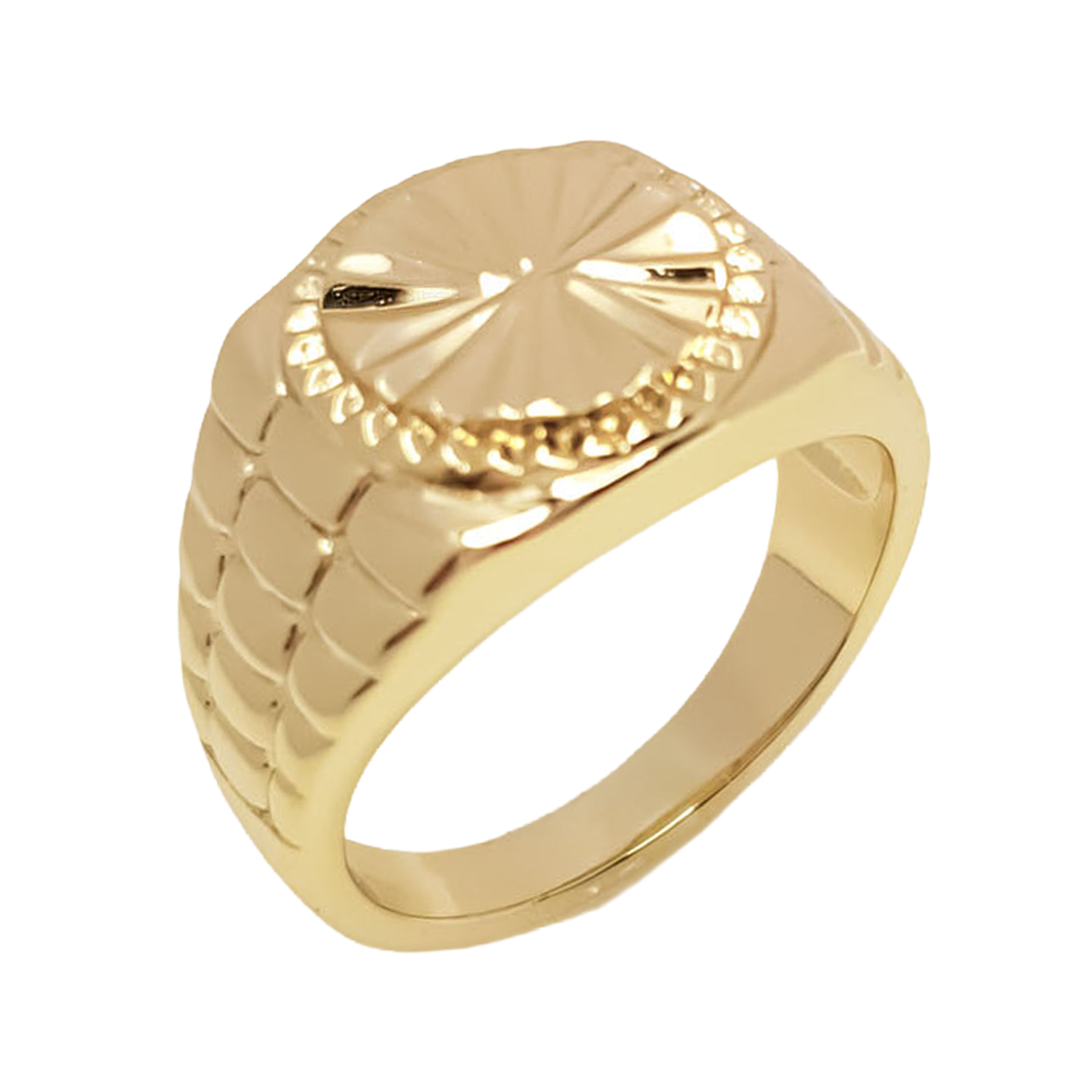 Vīriešu zīmoga gredzens ar reljefa gravējumu