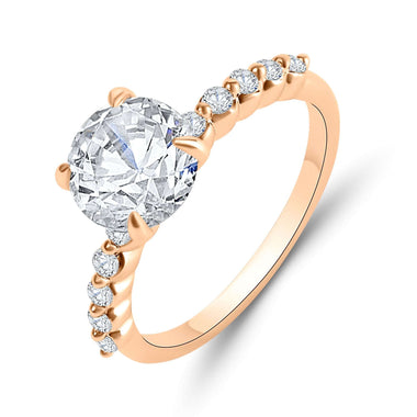 Кольцо 18K с цирконами