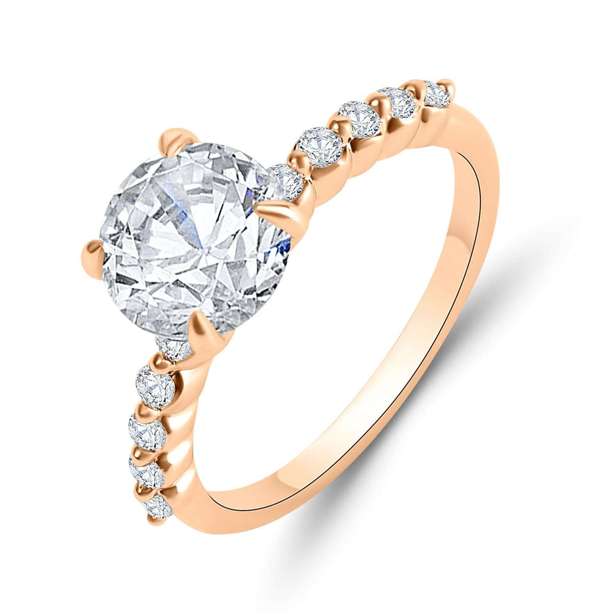 Кольцо 18K с цирконами