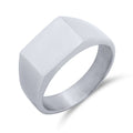 Vīriešu gredzens no nerūsējošā tērauda ar plakanu virsmu