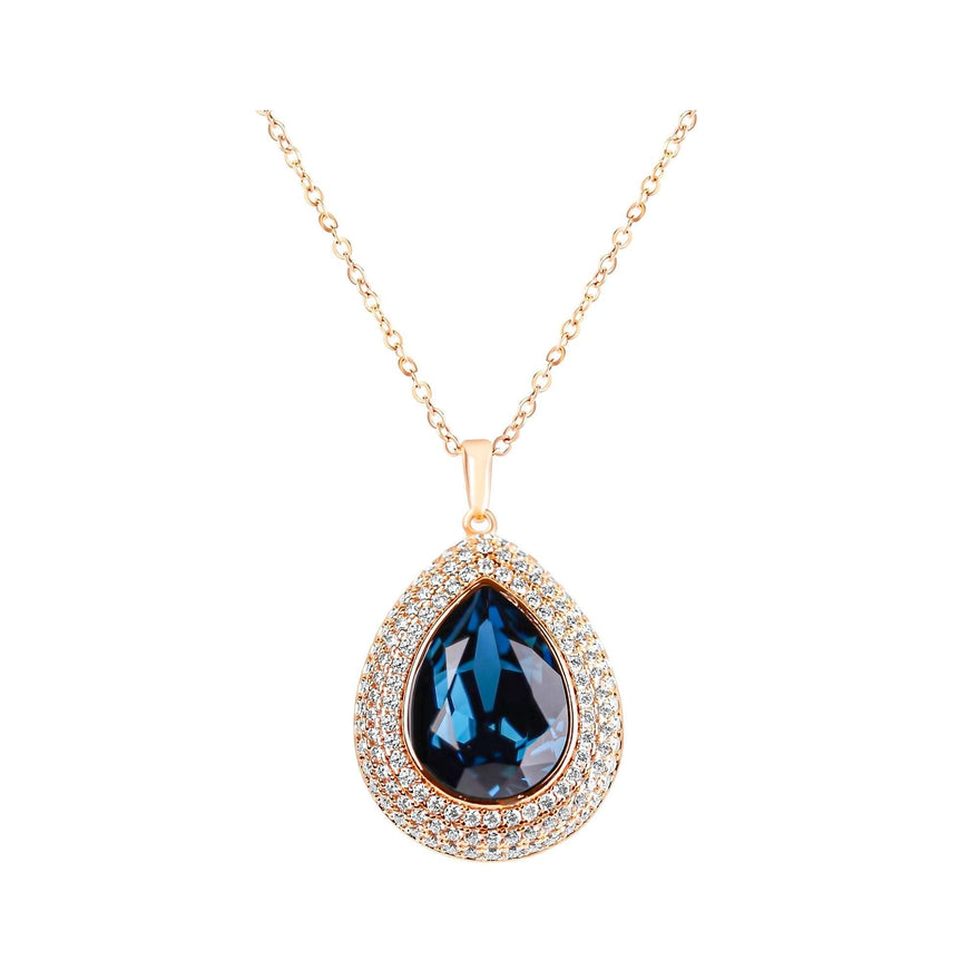 Zilā Swarovski kaklarota