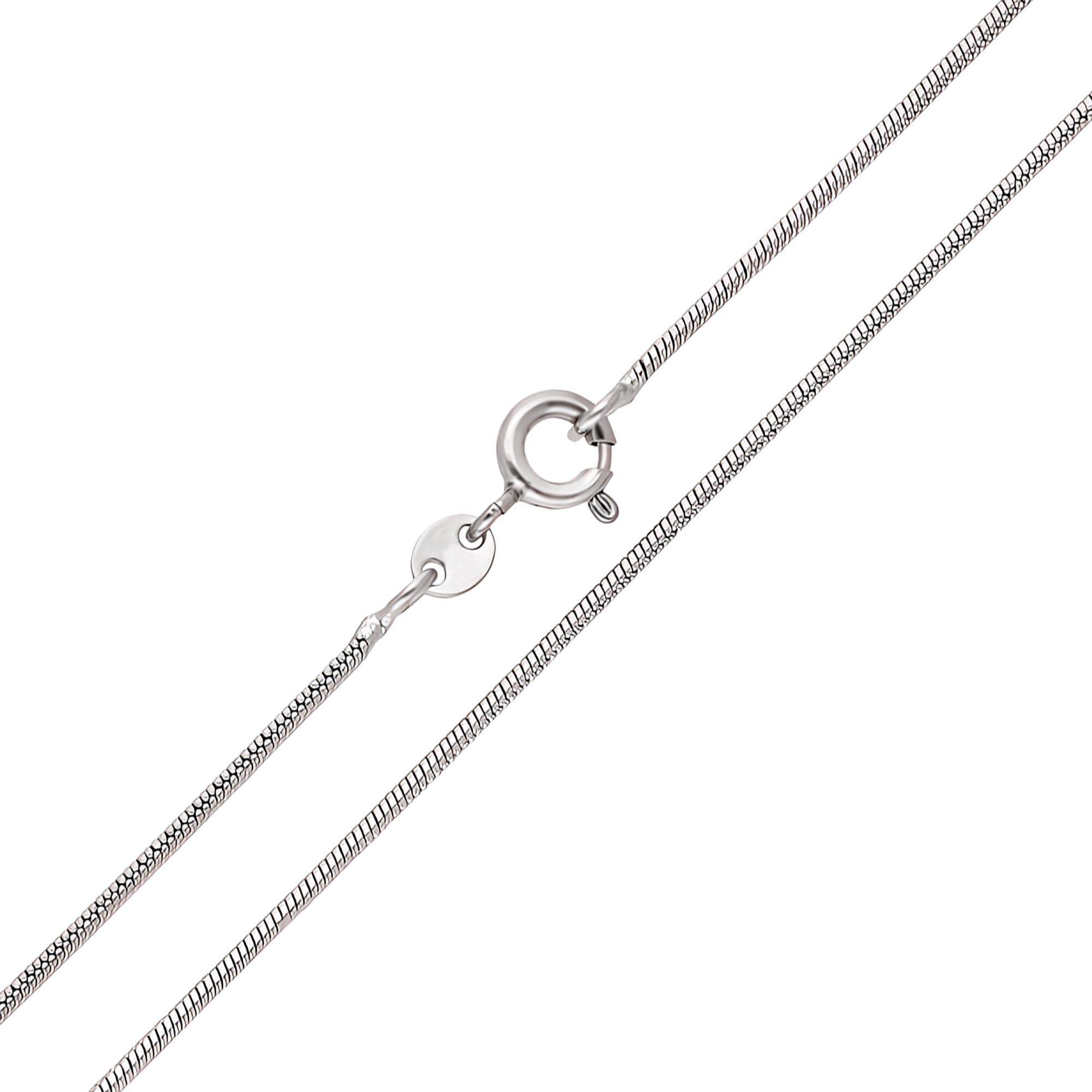 Sudraba ķēdīte ar čūskveida pinumu, 60 cm garumā