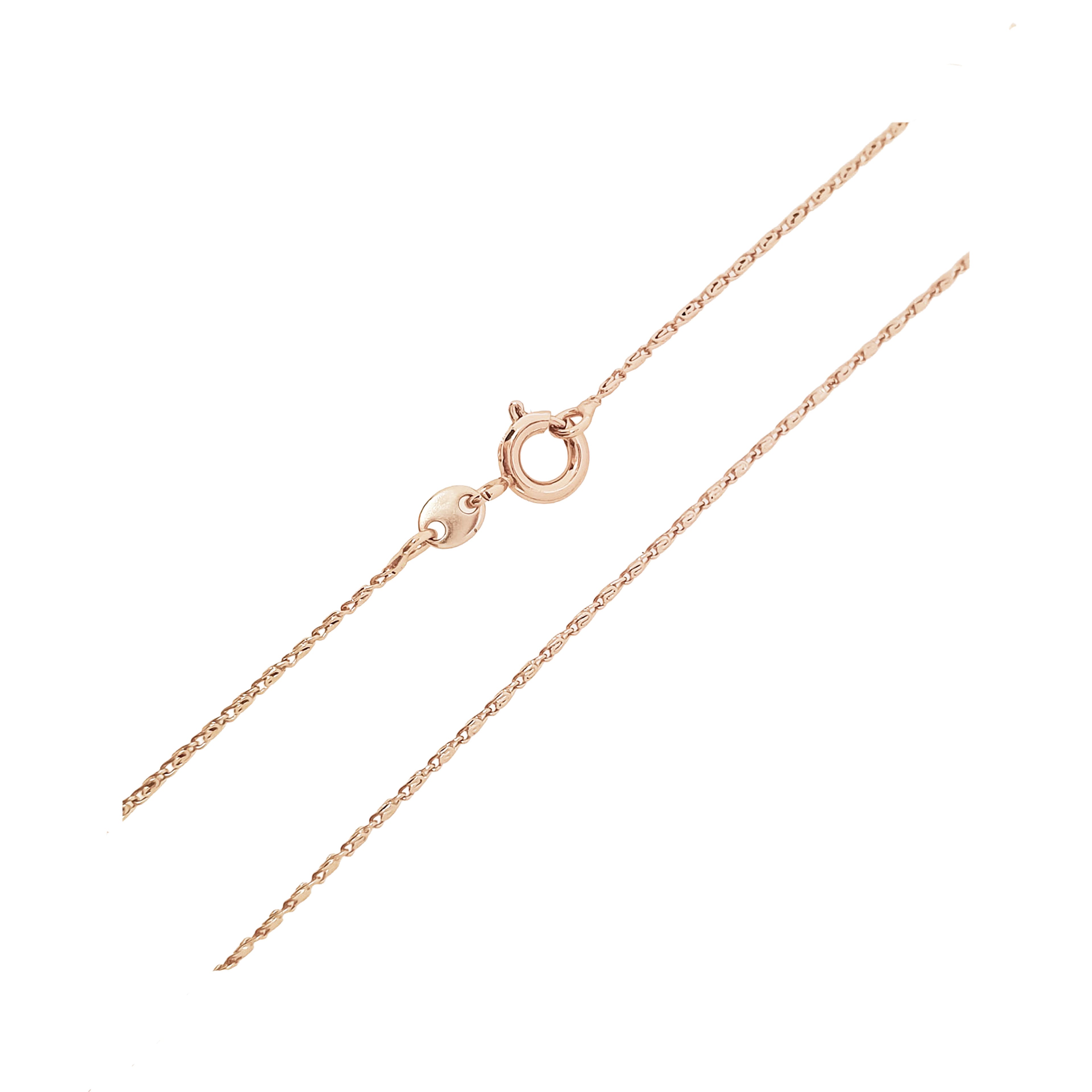 Zelta toņa ķēdīte ar putnu acs pinumu, 60 cm