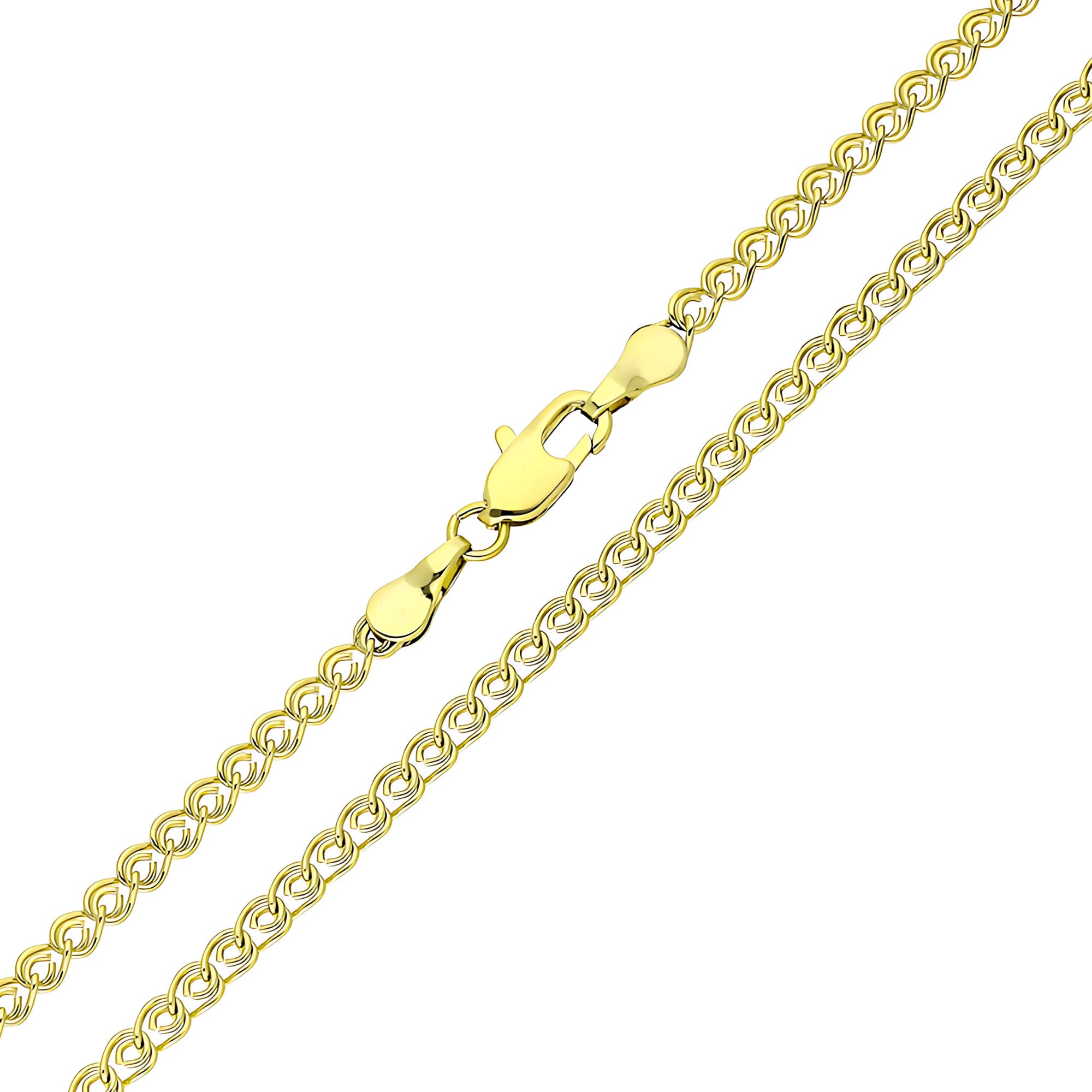 Nonna pinuma ķēdīte ar 14K zelta pārklājumu, 45 cm