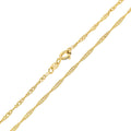 Apzeltīta Singapūras pinuma ķēdīte 50 cm garumā sievietēm