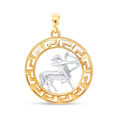 Apzeltīts Strēlnieka zodiaka kulons