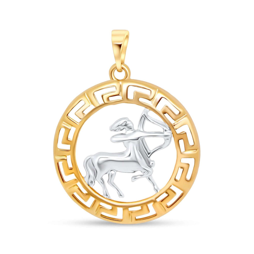 Apzeltīts Strēlnieka zodiaka kulons