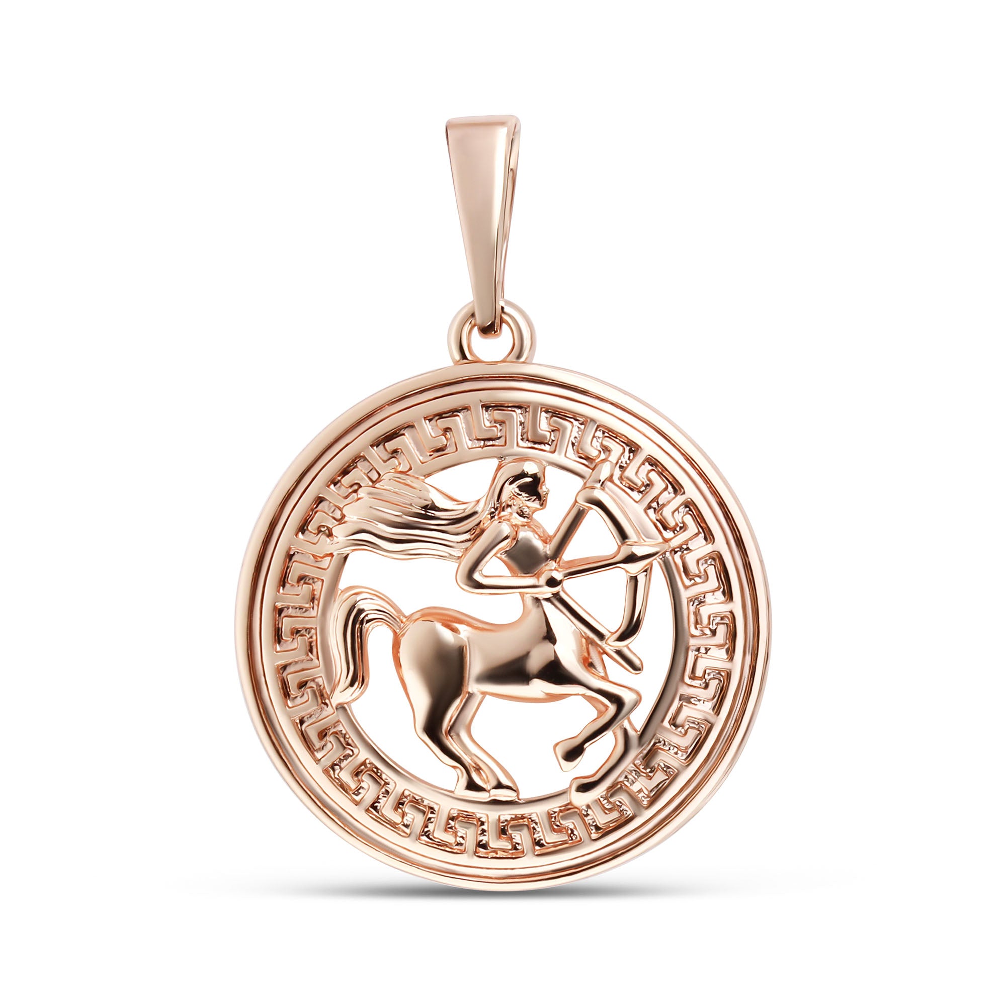 Medaljons ar Strēlnieka zīmes attēlojumu un dekoratīvu ornamentu