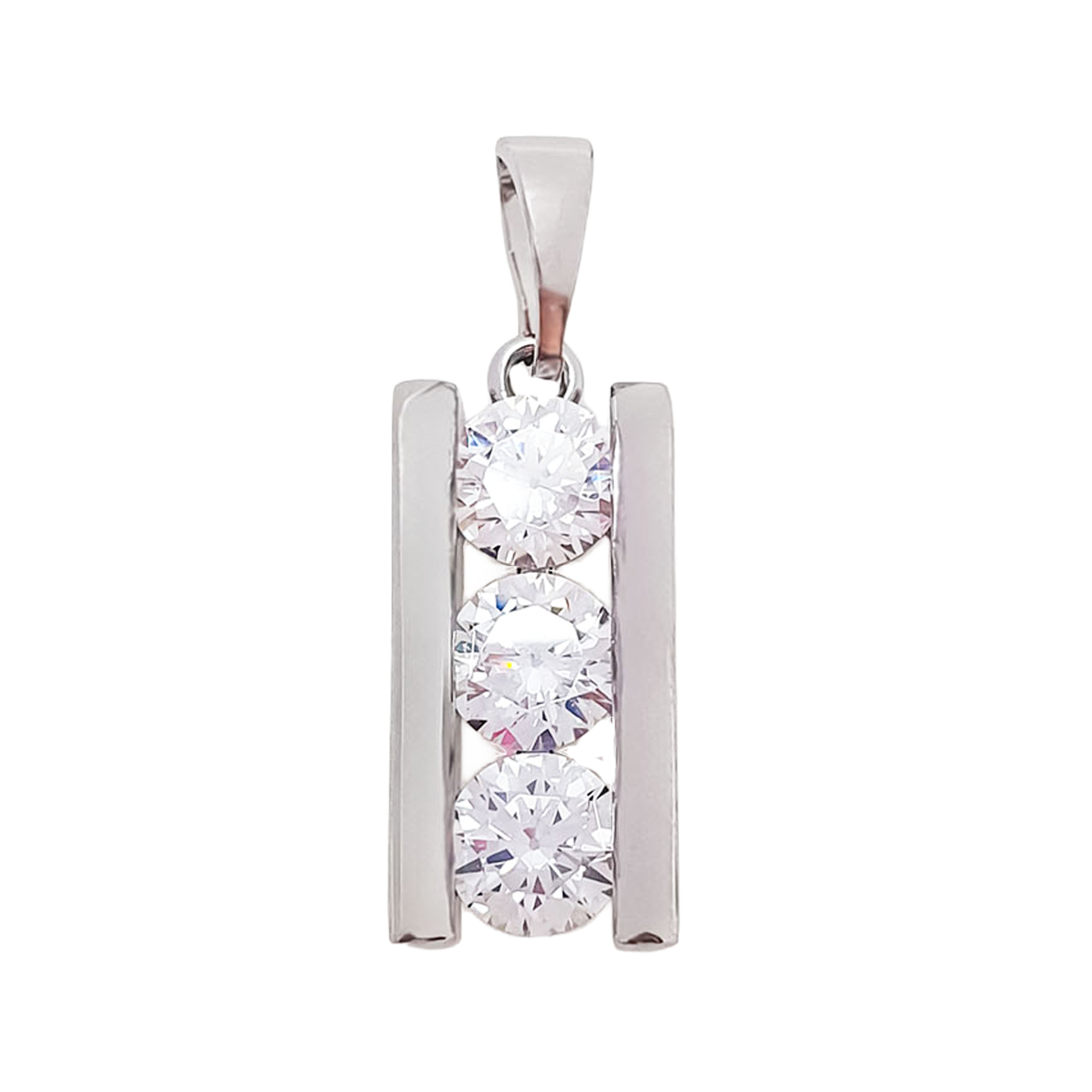 Kulons ar trim cirkoniem vertikālā ietvarā