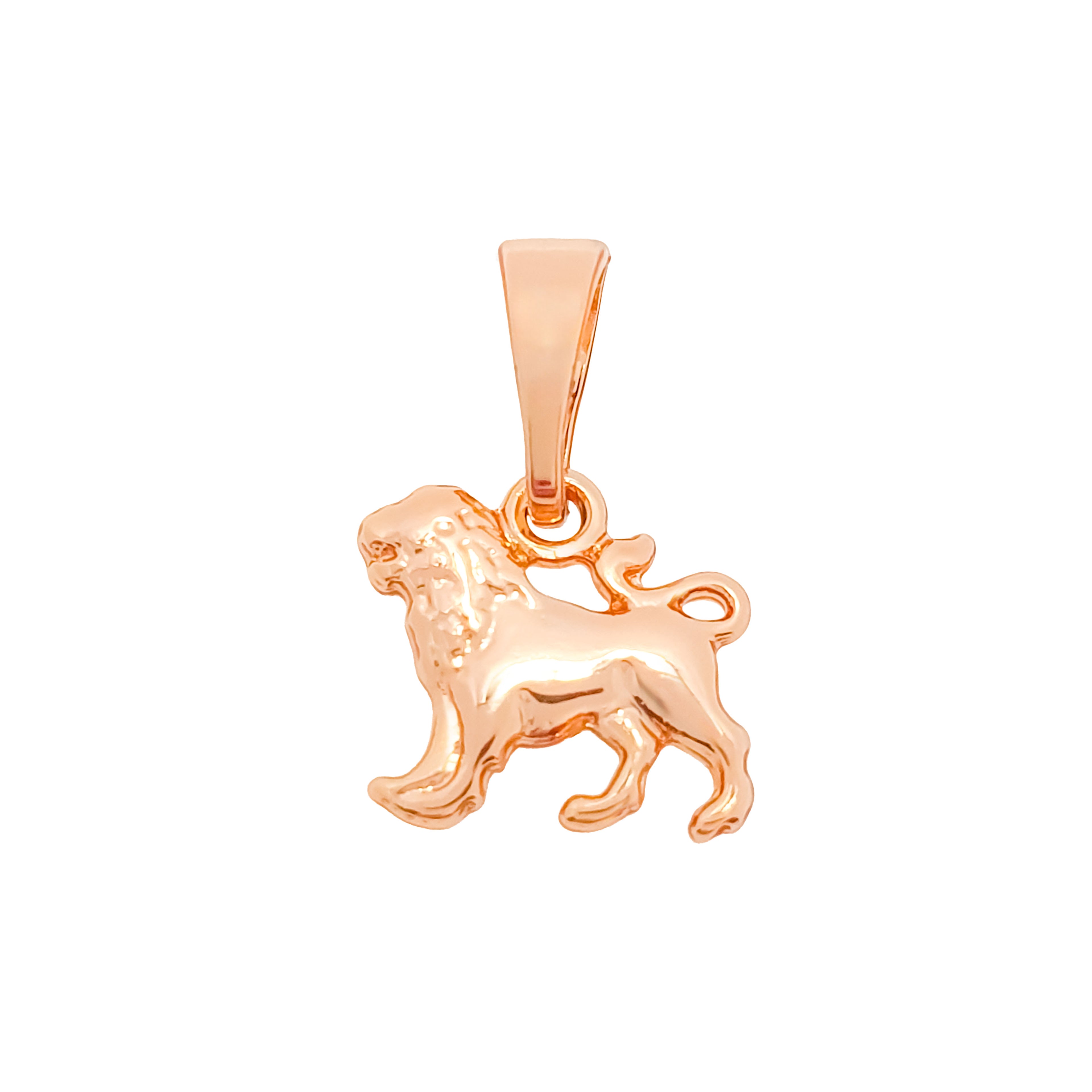 Lauvas zodiaka zīmes rota sievietēm ar klasisku 18K zelta apdari