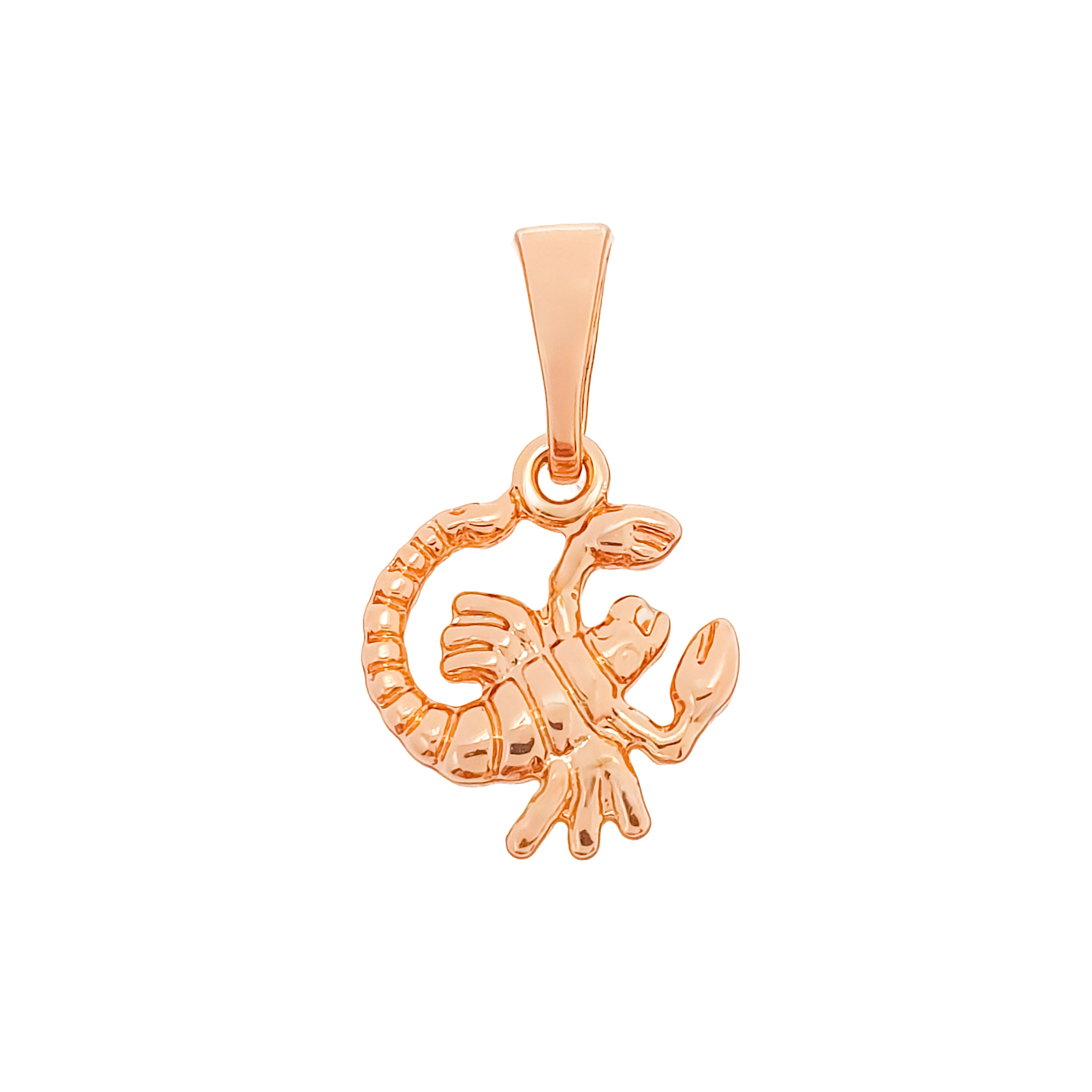 Skorpiona zodiaka zīmes kulons zelta krāsā