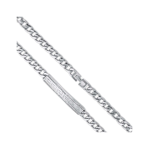 Стальной браслет с архитектурным дизайном