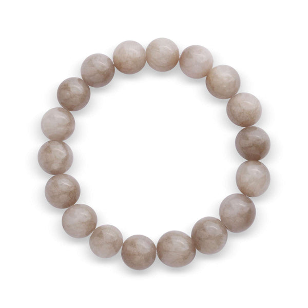 Elastīga rokassprādze ar krāsotām dolomīta marmora pērlītēm